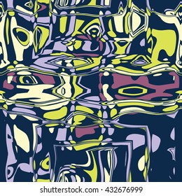 Chaotic ornaments - vector seamless pattern