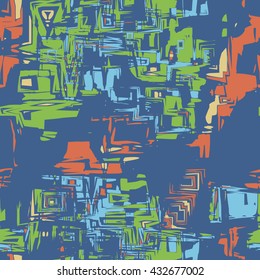 Chaotic ornaments - vector seamless pattern