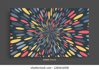 Chaotic particles in empty space. Disco  background. Dynamic vector illustartion.