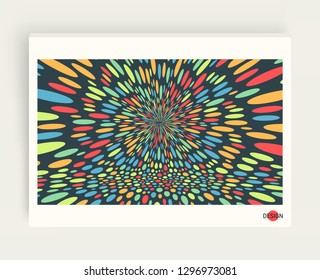 Chaotic particles in empty space. Disco  background. Dynamic vector illustartion.