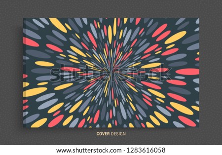 Chaotic particles in empty space. Disco  background. Dynamic vector illustartion.