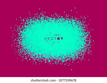 Chaotic particles in empty space. Dynamic background. Vector illustartion.