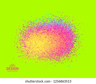 Chaotic particles in empty space. Dynamic background. Vector illustartion.