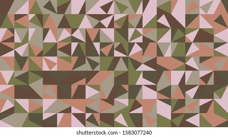 Chaotic random colorful geometrical mosaic pattern webpage background - abstract vector graphic design with triangles