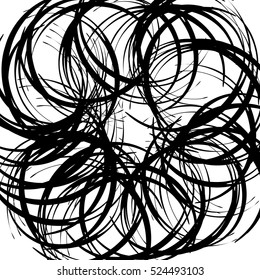 Chaotic random curved lines. Abstract artistic pattern, background