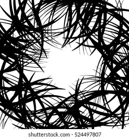 Chaotic random curved lines. Abstract artistic pattern, background