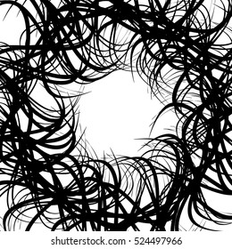 Chaotic random curved lines. Abstract artistic pattern, background
