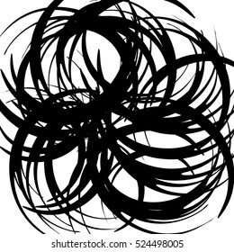 Chaotic random curved lines. Abstract artistic pattern, background