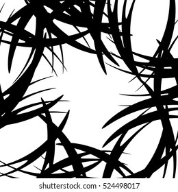 Chaotic random curved lines. Abstract artistic pattern, background