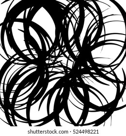 Chaotic random curved lines. Abstract artistic pattern, background