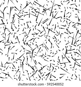 Chaotic random scattered shapes. Abstract geometric pattern