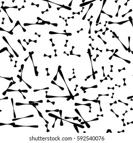 Chaotic random scattered shapes. Abstract geometric pattern