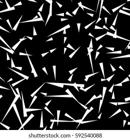 Chaotic random scattered shapes. Abstract geometric pattern