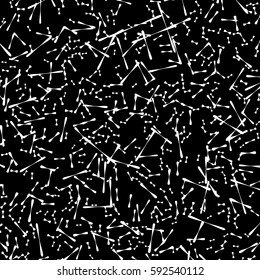 Chaotic random scattered shapes. Abstract geometric pattern