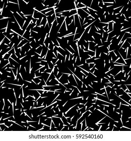 Chaotic random scattered shapes. Abstract geometric pattern