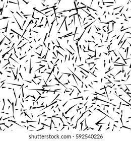 Chaotic random scattered shapes. Abstract geometric pattern