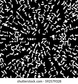 Chaotic random scattered shapes. Abstract geometric pattern