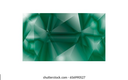 Chaotic reflections in green gem stone background