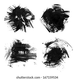 Chaotic Rough Realistic Brush Strokes With Thick Paint 1. Vector Drawing