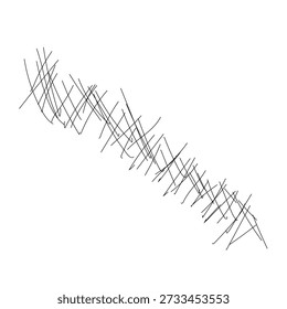 Líneas caóticas de garabatos que simbolizan la lucha por la salud mental