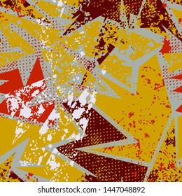 Chaotic seamless pattern with curved urban elements.