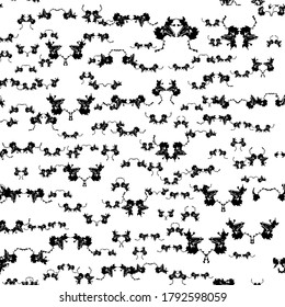 chaotic shapes with jagged edges forming a pattern