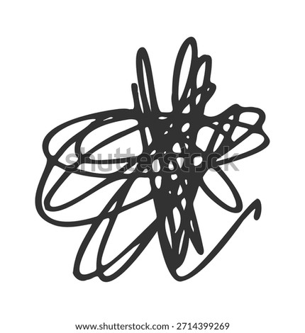 Chaotic spontaneous hand drawn doodle