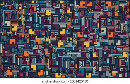chaotic techno background color geometric	