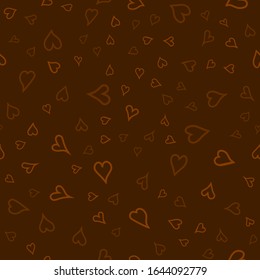 chaotische Vektorillustration-farbige Doodle-Herzen nahtloses Muster - für Valentinstag