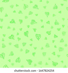 caótico patrón de doodle de colores vectoriales impecables - para el día de San Valentín