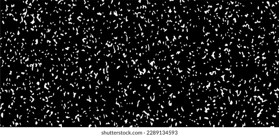 Chaotic white bokeh on a black background, light spots texture, abstraction, falling snow, star sky, bright glare of light texture