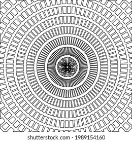 chaotically twisted along an oval trajectory of lines 