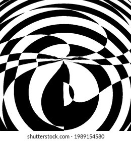 chaotically twisted along an oval trajectory of lines 