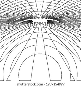 chaotically twisted along an oval trajectory of lines 