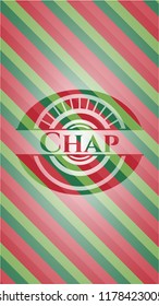 Chap christmas emblem background.