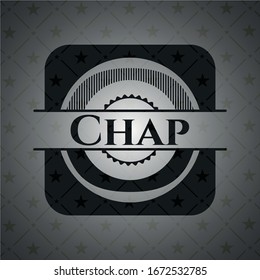 Chap realistisches dunkles Emblem. Vektorillustration Illustration. Detaillierte Angaben.