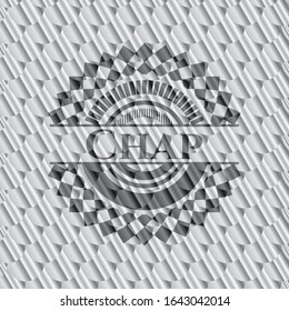 Chap de plata. Patrón de escalas. Ilustración vectorial. Detallado.