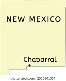 Chaparral census-designated place location on New Mexico state map