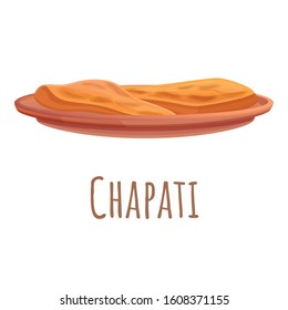 Chapati icon. Cartoon of chapati vector icon for web design isolated on white background