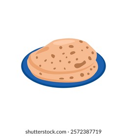 Chapati, Indian Symbol Vector Illustration