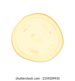 Chapati auf weißem Hintergrund. indischer Lebensmittelvektor. indisches Essen Nan: Vektorgrafik.