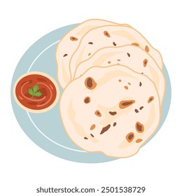 Chapati or Tava Roti also known as Indian bread or Fulka or phulka