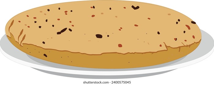 Chapatti isolated on white background