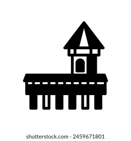 Chapel Bridge  icon in vector. Logotype
