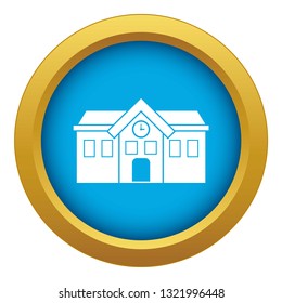 Chapel icon blue vector isolated on white background for any design