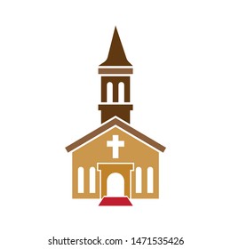 chapel icon. flat illustration of chapel - vector icon. chapel sign symbol