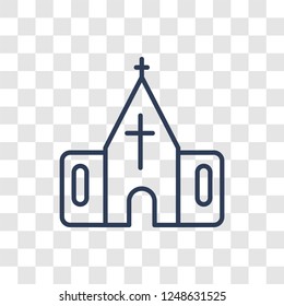 Chapel icon. Trendy linear Chapel logo concept on transparent background from Winter collection