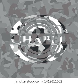 Chapel on grey camouflaged pattern