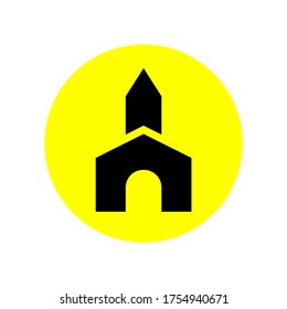 chapel vector icon design on white background