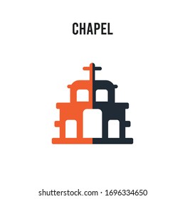 Chapel vector icon on white background. Red and black colored Chapel icon. Simple element illustration sign symbol EPS